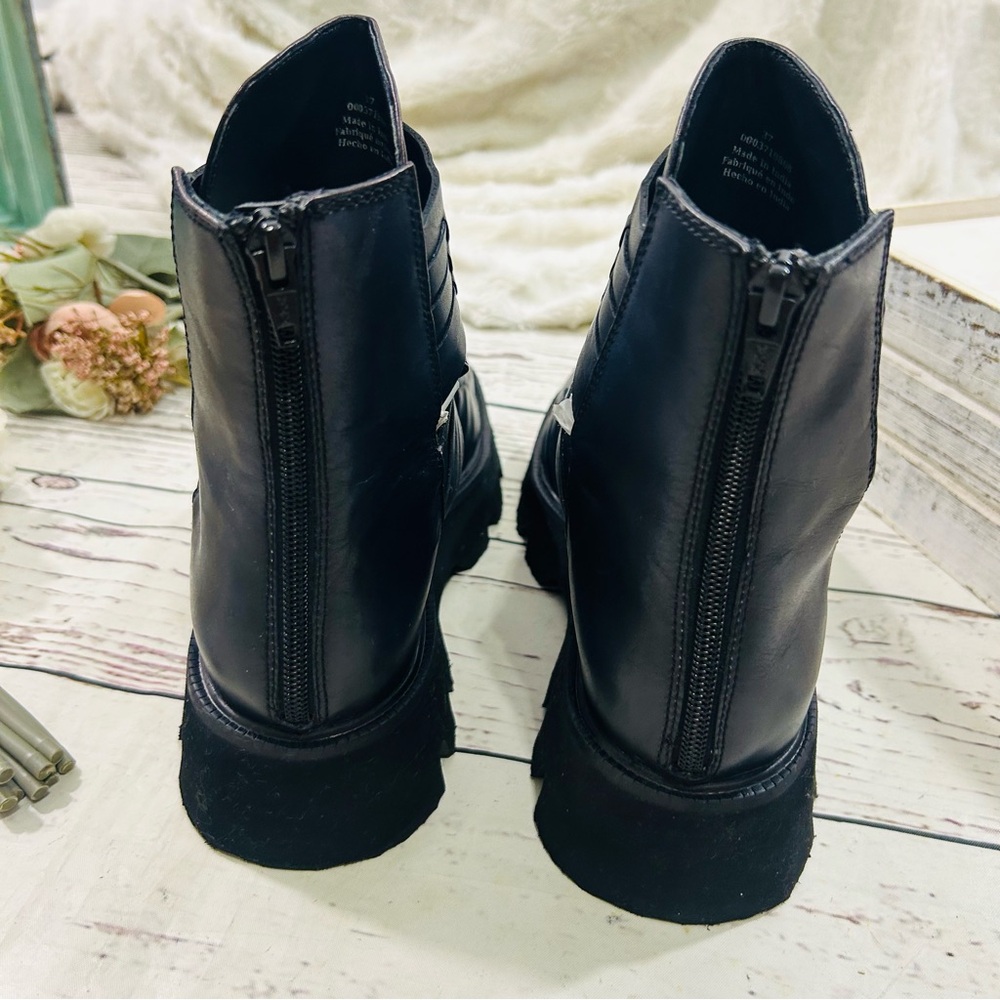 Free People Hydra Huarache Lug leather black caged boots - Picture 13 of 14